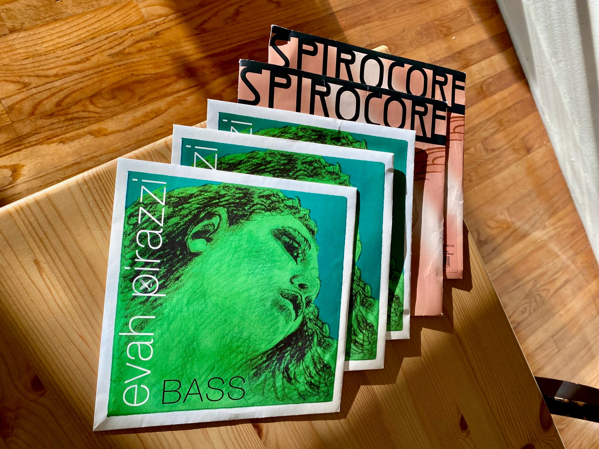 Evah Pirazzi and Spirocore bass strings